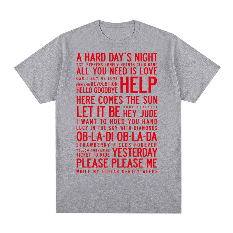 Hey Jude Some of Songs Vintage Tshirt Rock Band Cotton Men T shirt New TEE TSHIRT Womens tops