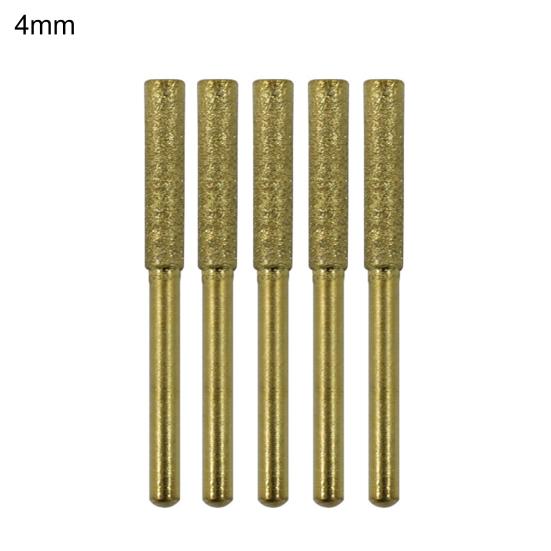 3/5/6Pcs Chain Saw Sharpening Tools Wide Application High Strength Cylindrical Sturdy Electric Chain Saw Sharpener Polishing Stone Files for Jade