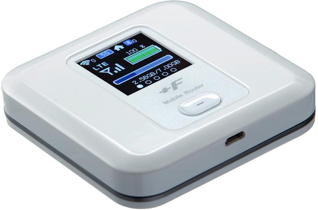 Мобильный маршрутизатор Fujisoft FS030W SIM-карта бесплатно +F (Сияющий Белый) Wi-Fi