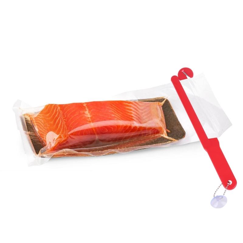Extrusion Type- Food Bag Opener with Blade- and Squeezer for Kitchens Includes Hang Chain and Suction Cup Easy- Storage