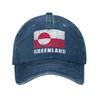 Greenland Flag Grunge Country Flag Greenland Casual Baseball Cap  Tennis Skate Trucker Hat Spring Women Unisex Y2k Snapback Cap