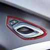 6pcs Red Carbon Fiber Car Inner Door Handle Bowl Decoration For Camaro 2016-