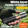 Новейший сверхъяркий фонарик с зарядкой Type-C, уличный масштабируемый фонарь, аккумулятор 18650, портативный фонарь для рыбалки, кемпинга