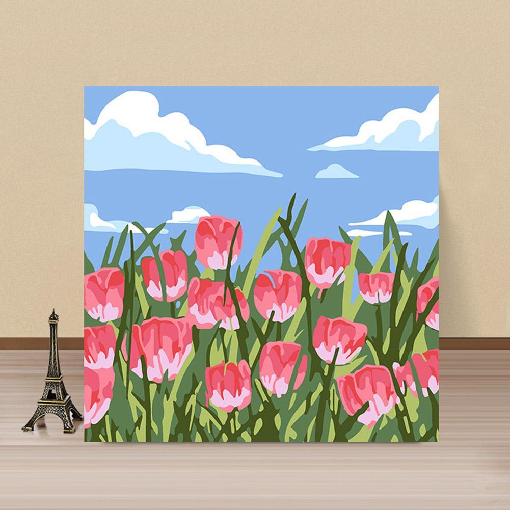 Цифровая живопись маслом своими руками для розы, ручная роспись маслом, раскрашивание по номерам, акриловый рисунок, современный настенный домашний декор