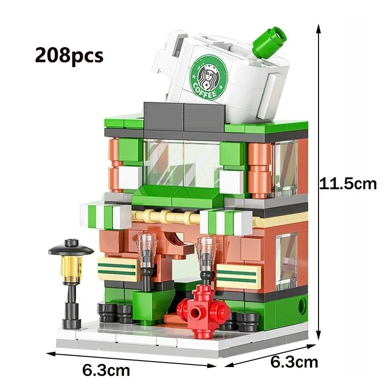 DIY Архитектурный магазин, вид на улицу, еда, дом, строительные блоки, комплект, кирпичи для девочек, классическая модель фильма, детские игрушки для детей