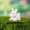 5pcs Miniature Resin Rabbits, Chibi-Style in Sitting Poses for Easter Decor, Fairy Garden & Dollhouse Diorama,Tiny Figurines Set