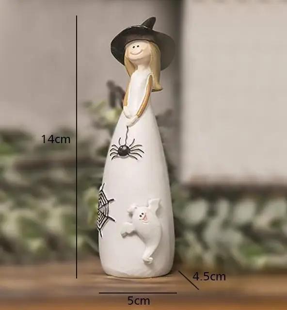 Halloween Witch Resin Statue Desktop Ornament Home Resin Statue Super Halloween Cute Decorative Decor Witch Crafts Decorati