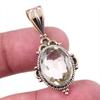 Natural Lemon Quartz 925 Solid Sterling Silver TwoTone Gift Pendant 1.50" G5p09
