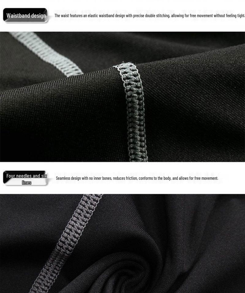 Men's Summer Tight Fitness Running and Swimming Capri Trunks