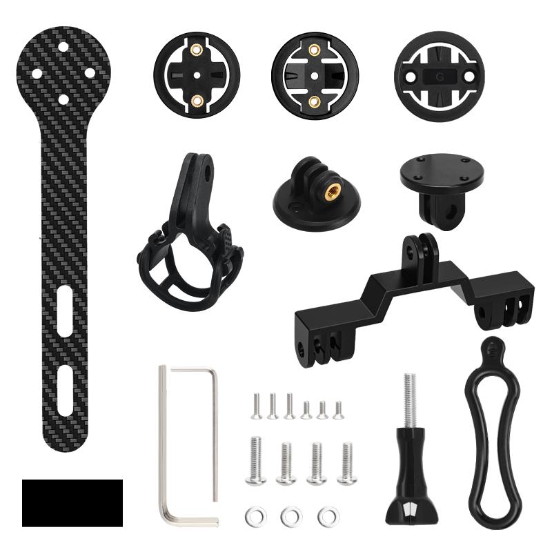 Bicycle Computer Holder Carbon Fiber Bracket Road Bike Stopwatch Speedometer Mount For Garmin Bryton Gopro Adapter Light Stand