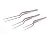 12-25Cm Silver Stainless Steel Tweezers Forceps Straight Tip Tweezer Tool