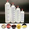 4Pcs Scale Juice Liquid Squeeze Dispensing Bottles Capacity Top Cap Plastic Squeeze Squirt Bottle