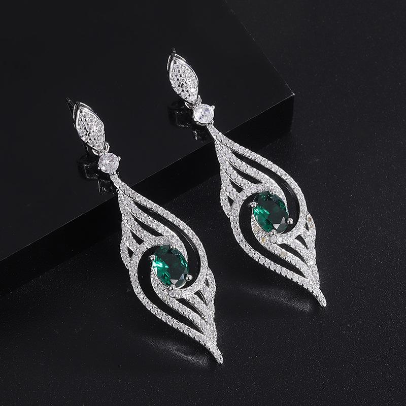 Цветные серьги-подделки, модные серьги с желтым бриллиантом и розовыми бриллиантами, модные женские серьги