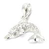 [I4226] - Silver Pendant 'Dauphin Sublime' Silvery White (rhodium-plated) - 15x10 Mm