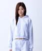 Толстовка-худи Crush Style Slimline Crop Sweat Raglan Hoodie белого меланжевого цвета.