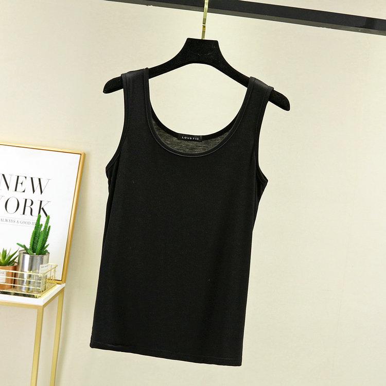 Plus Size Modal Cotton Double U-Neck Camisole for Women - Spring/Summer 2021