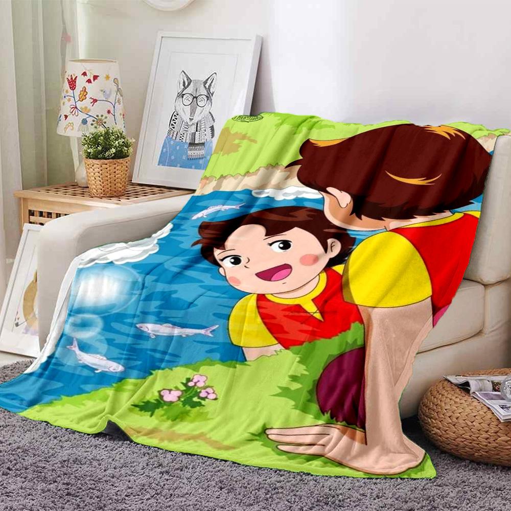 Friendship River Flannel Blanket Super Soft Warm Cozy Blanket For Sofa Bed Office Travel Allseason Home Decor Gift