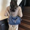 Инс джинсовая холщовая сумка женская мессенджер новая корейская версия универсальная большая вместимость студенческий класс на плечо сумка-тоут