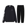 Li Ning Letter Logo Printed флисовый теплый свободный свитер с круглым вырезом свитшот флисовые спортивные штаны с манжетами повседневный спортивный костюм AWDRF44-2+AKLSC99-1