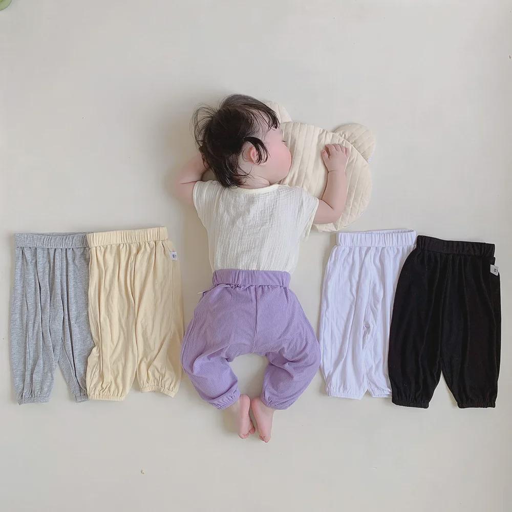 Летние тонкие модальные детские брюки с защитой от комаров для мальчиков и девочек - брюки Air-Conditioning Big PP