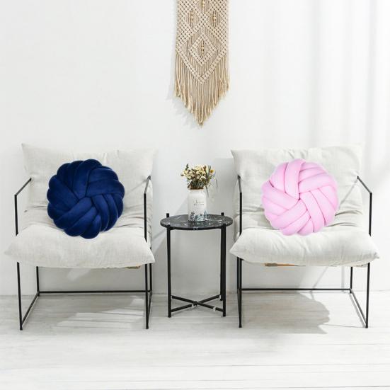 Круглый шар с узлом, дышащий домашний декор, гибкая шикарная подушка, шар, круглые подушки ручной работы, поставка дивана