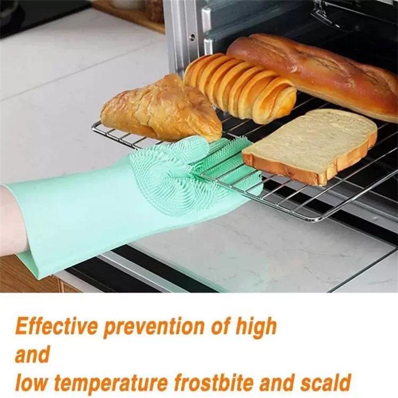 Multifunctional Silicone Dishwashing and Housework Gloves - Heat-Resistant Magic Cleaning Gloves