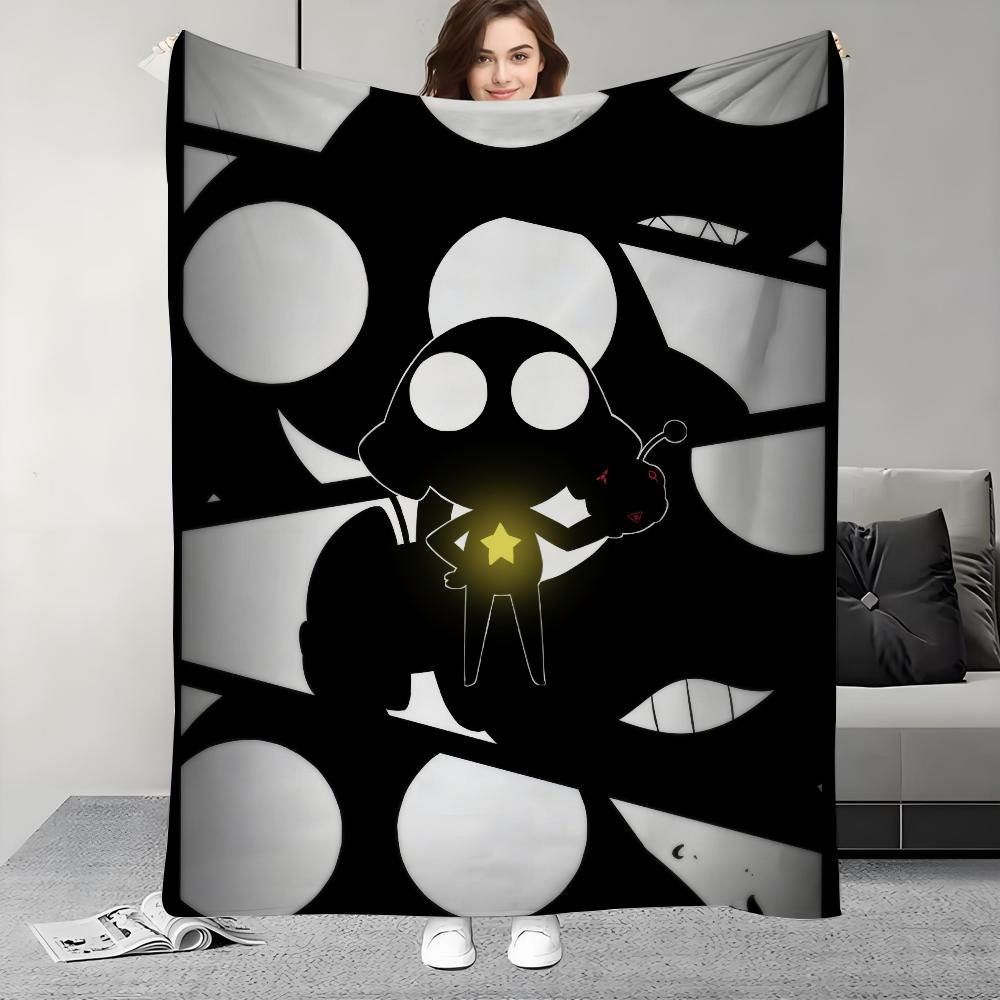 Funny Cartoon Keroro Gunsou Frog Blanket Design Lightweight For Dorms, Naps, Living Room, Office,Sofa,All-Season