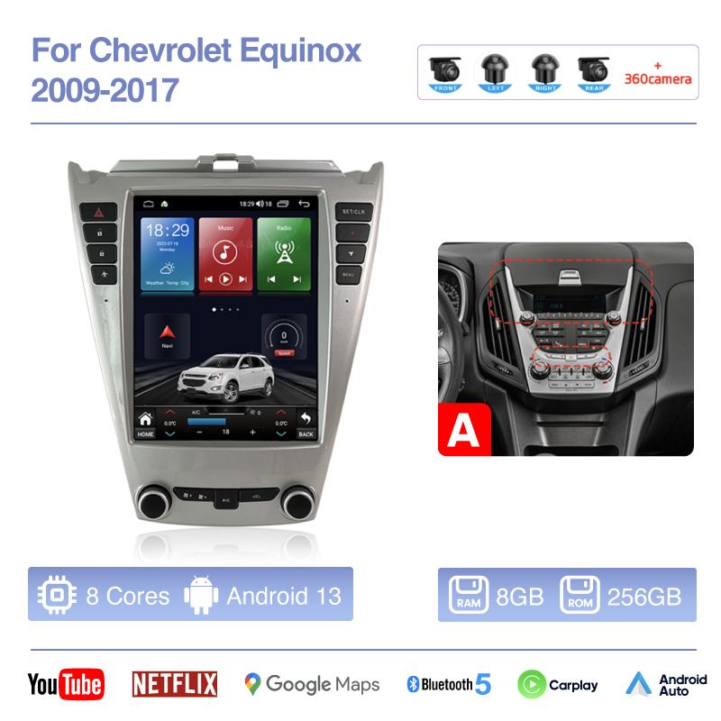 10.4lnch Car Multimedia Player For Chevrolet Equinox 2010-2016 GPS Navigation Radio Android 13 8Core 8+256G Carplay 4G 3