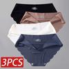 3PCS/Set Seamless Silk Women's Panties Briefs Women Underwear Female Underpants Comfortable Silk Panty Sexy Woman Lingerie M-XL