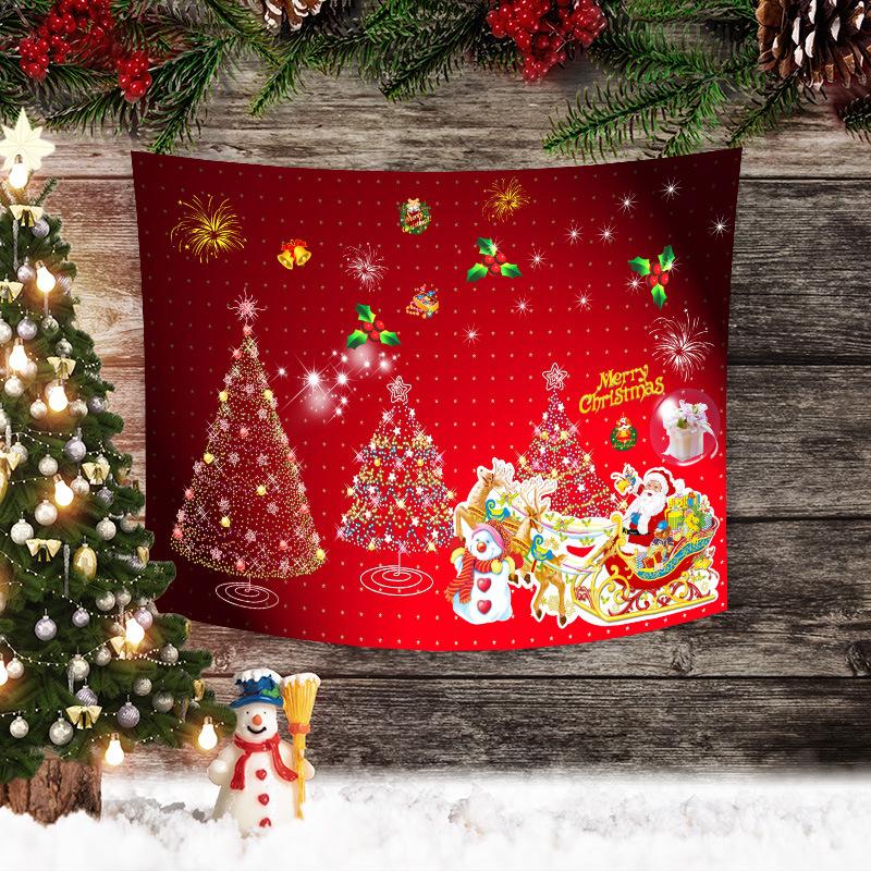 Рождественский гобелен Спальня Гостиная Декор Санта-Клаус праздничное настроение принт настенный фон