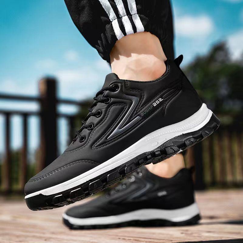 Модные повседневные мужские кроссовки для сноуборда, студенческие, водонепроницаемые, кожаные, для бега, фитнеса, амортизирующие, легкие, удобные для носки, спортивные туфли