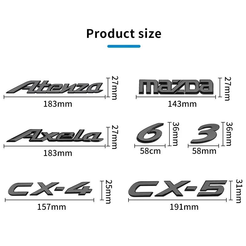 1 шт. Автомобильный 3D Хромированный ABS Значок Логотип Буквы на багажник Наклейка Аксессуары для mazda 3 5 6 Atenza Axela CX-4 CX-5 323 M3