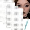Набор из 4 наклеек для лица, включающий имитацию кольца для губ, кольца для носа, пирсинг-гвоздик для бровей, пирсинг-гвоздик для губ, декорационный шарик для пирсинга и самоклеящиеся стразы для лица