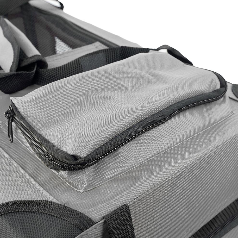 KCT Medium Grey Fabric Pet Carrier Travel Transport Bag for Cats and Dogs
