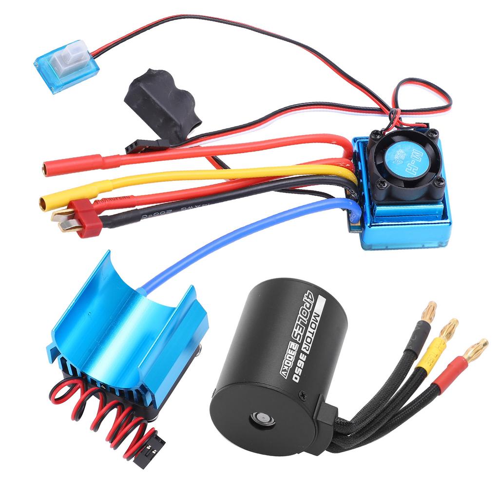 3650 2300KV водонепроницаемый 4-полюсный бесщеточный двигатель 45A ESC радиатор комбинированный набор для 110 RC автомобиля