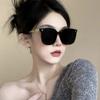 Square Sunglasses For Woman Vintage Big Frame Black Mirror Sun Glasses Shading Polarizer Sexy Female Travel Eyewear Uv400