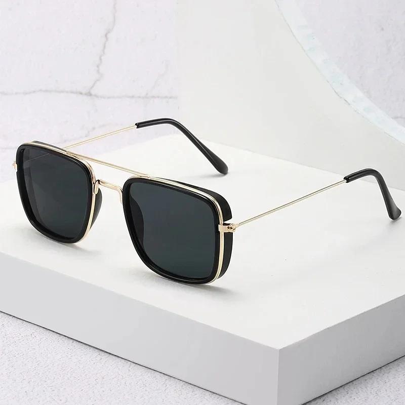Fashion Sunglasses European and American Metal Small Square Shape Frame Korean Version Eyeglasses Vintage Retro Square Shape Sunglasses UV Protective