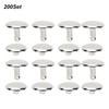 200 Sets Double Cap Rivet Round Stud Nail Iron Jeans Button Leather Shoes Bags Clothes