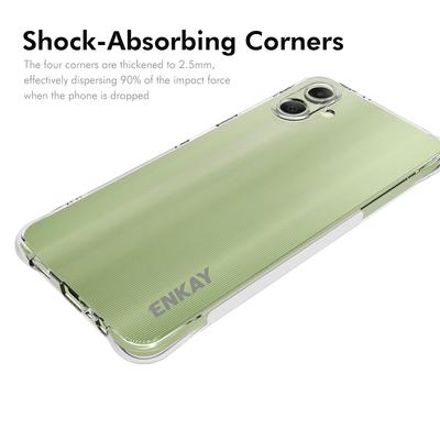 ENKAY HAT PRINCE Для Samsung Galaxy A06 4G Прозрачный чехол ТПУ Чехол для телефона Угловая подушка безопасности Защита от падения