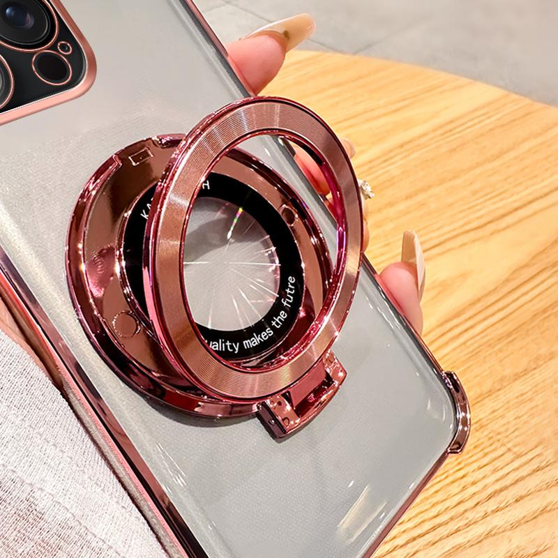 Противоударный чехол-подушка безопасности с магнитной подставкой для iPhone 16 15 14 13 12 11 Pro Max Plus XR Samsung S25 S24 S23 S22 S21 Ultra Plus FE A16 A15 A55 A14 A34 A54