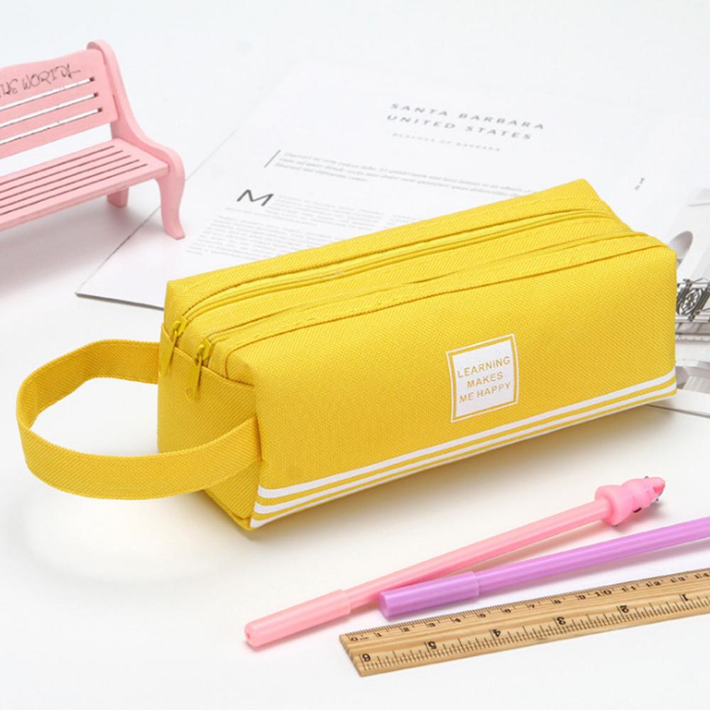 Penbag Красочные пеналы большой емкости Корейская тканевая коробка для ручек Чехол для школы, офиса, канцелярских принадлежностей для женщин, косметички