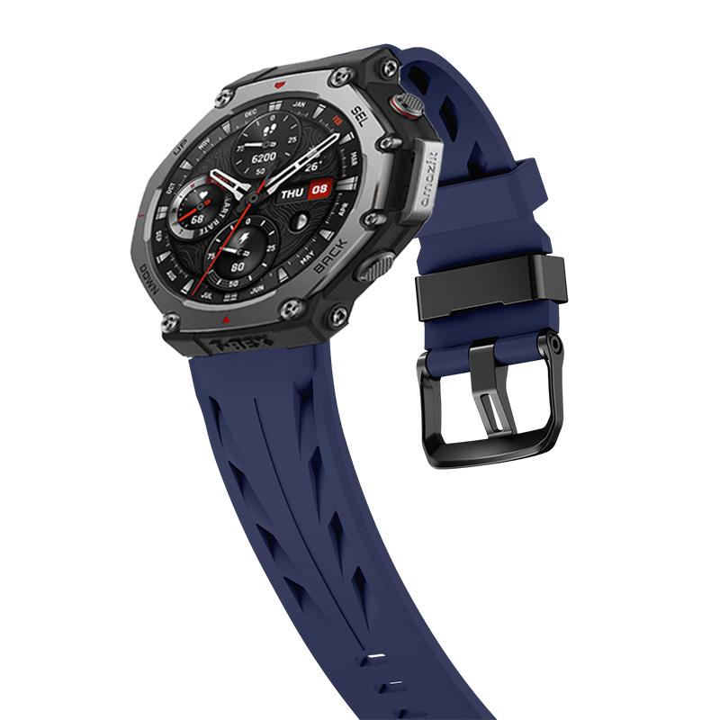 Ремешок для часов Amazfit T-Rex 3 2 1 Спортивный ремешок Классическая пряжка Силиконовый браслет для T-Rex 3 2 1 Мужские Женские Аксессуары Ремешок