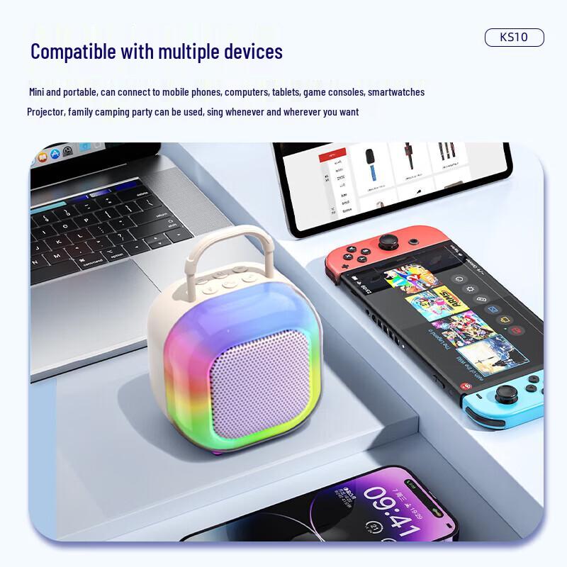 Портативная мини-Bluetooth-колонка для караоке Newmine KS10 (Китайская версия)