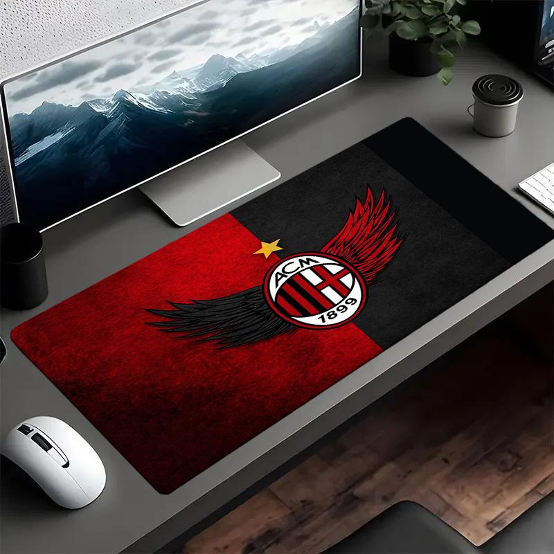 Коврик для мыши с гербом AC Milan, Коврик для мыши, Игровой коврик для мыши, Коврик для клавиатуры, Декор для стола для компьютера, Ноутбука, Подарок фанату, Подарок на день рождения