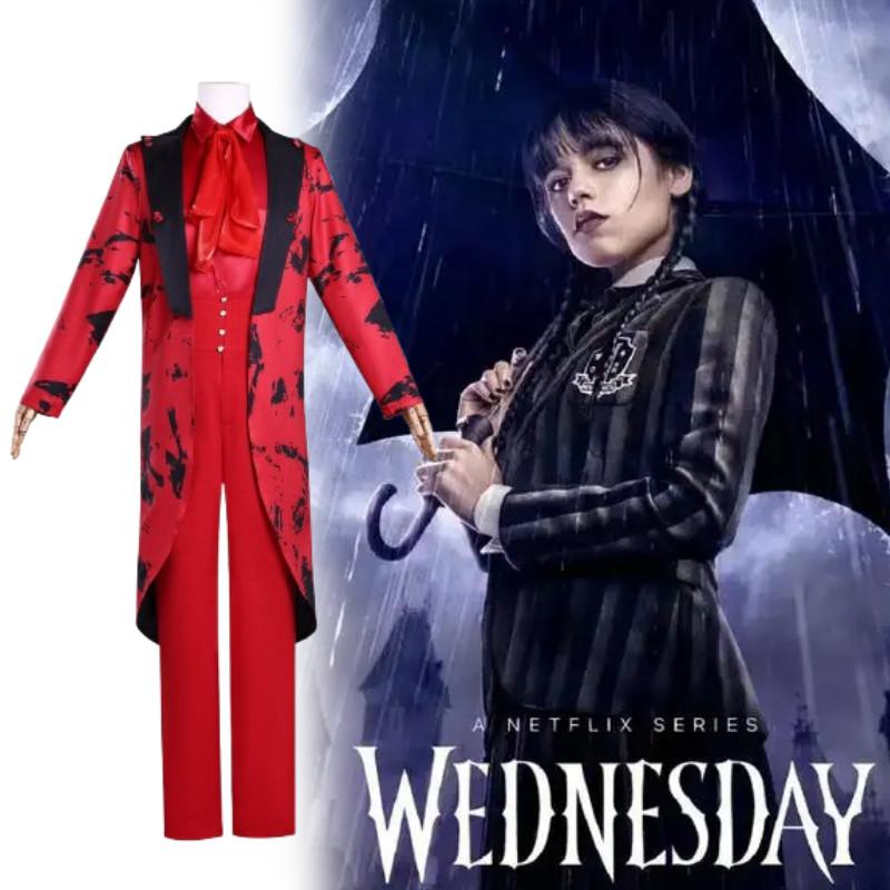 Костюм Уэнсдей Аддамс для Хэллоуина из полиэстера