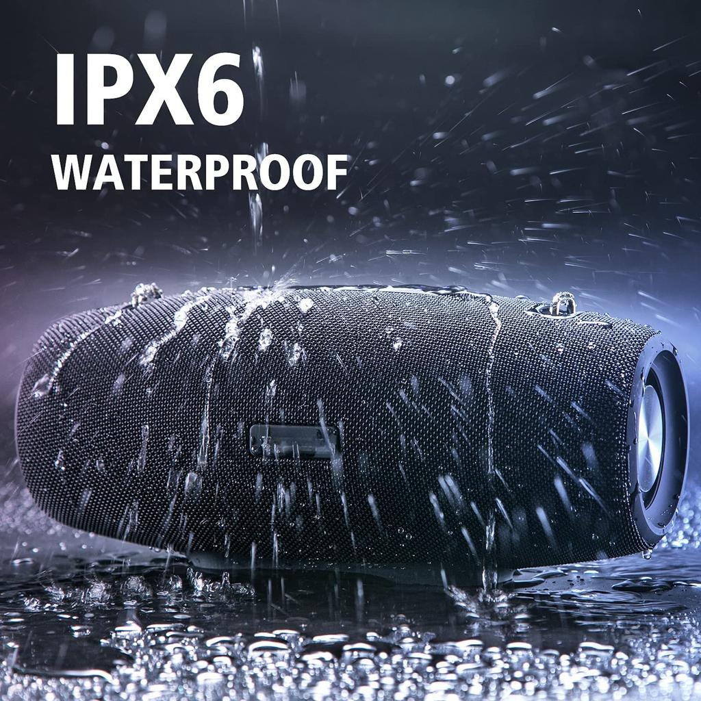 Bluetooth-динамики, 60 Вт портативный динамик громкий, водонепроницаемый наружный Bluetooth-динамик IPX6, 40 часов воспроизведения, глубокий бас, стерео, эквалайзер, динамики Bluetooth беспроводные