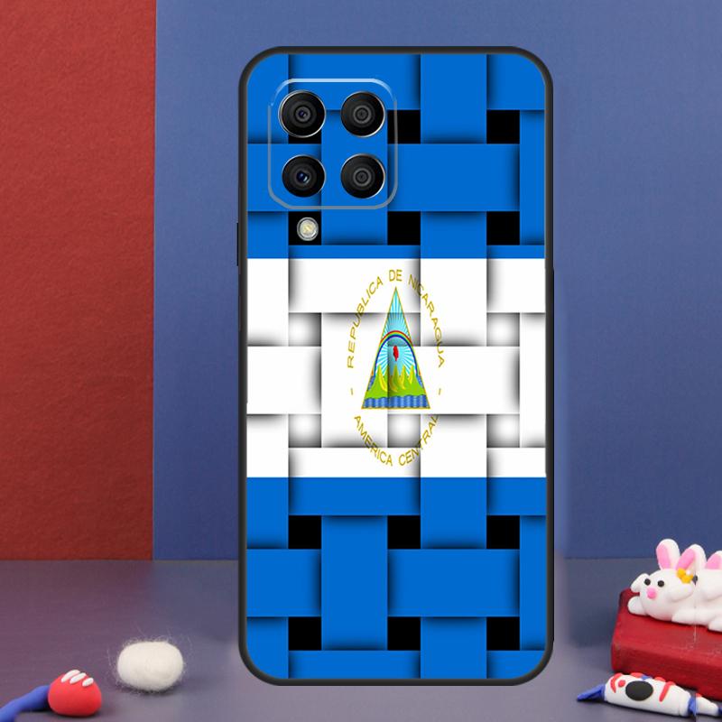 Чехол-флаг Никарагуа для Samsung Galaxy M54 M34 M14 M21 M31 M51 M12 M32 M52 M13 M23 M33 M53 M20 M30s