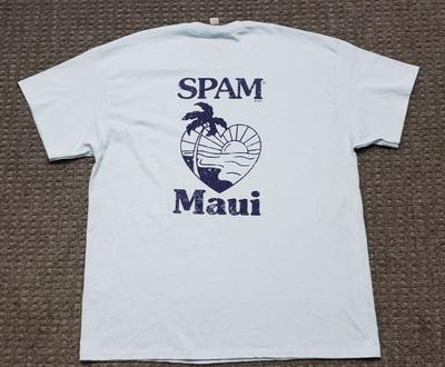 Голубая футболка унисекс Spam Love Maui Hawaii Edition