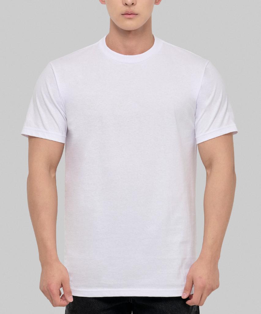 SHAKA WEAR [2Pack] 6.0Oz Active Plain Basic Short Sleeve T-Shirt_White/Black