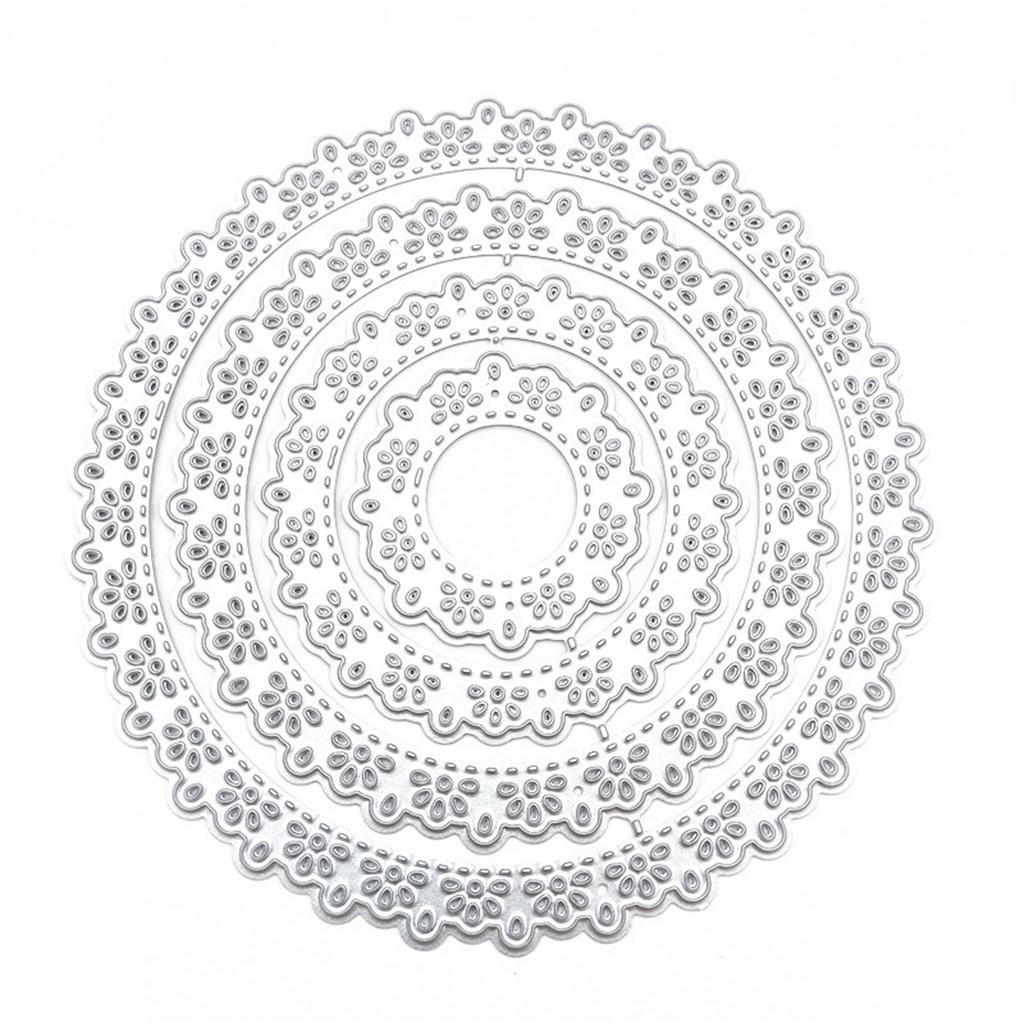 Round Lace Card Curves Border Metal Cutting Dies For DIY Scrapbook Cutting Die Paper Cards Embossed Decorative Craft Die Cut